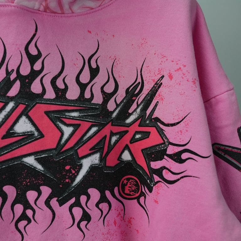 Hellstar Brainwashed With Brain Hoodie Pink - 12