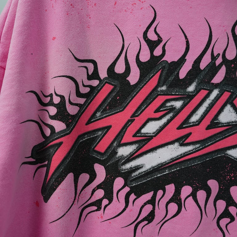 Hellstar Brainwashed With Brain Hoodie Pink - 13