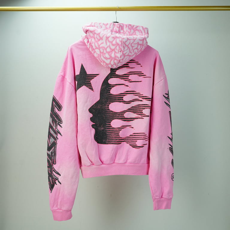 Hellstar Brainwashed With Brain Hoodie Pink - 24