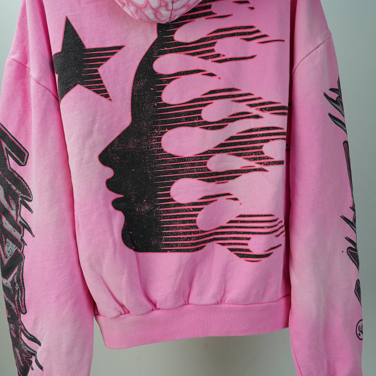 Hellstar Brainwashed With Brain Hoodie Pink - 27