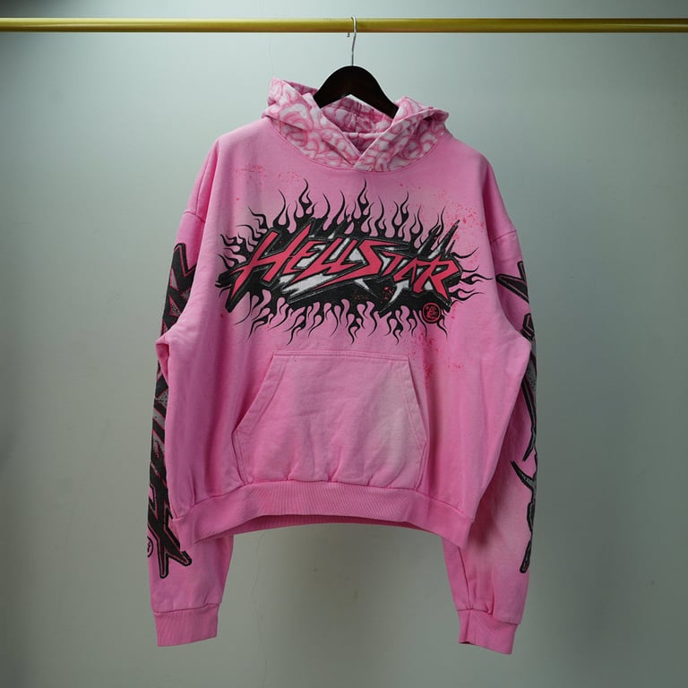 Hellstar Brainwashed With Brain Hoodie Pink - 4