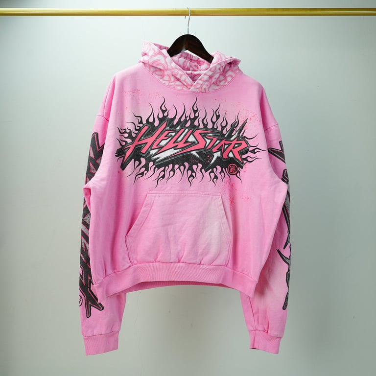 Hellstar Brainwashed With Brain Hoodie Pink - 5