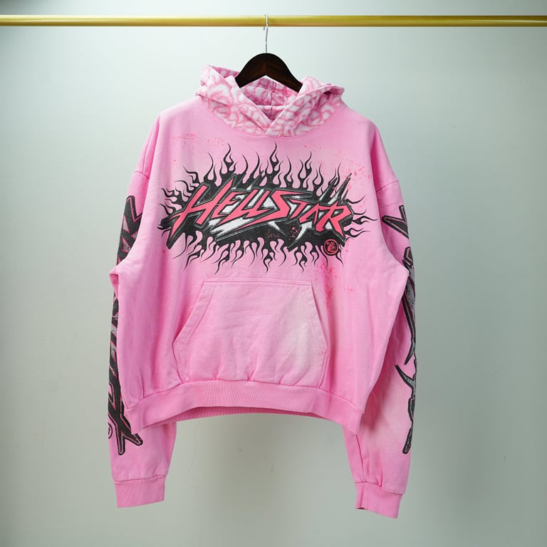 Hellstar Brainwashed With Brain Hoodie Pink - 6