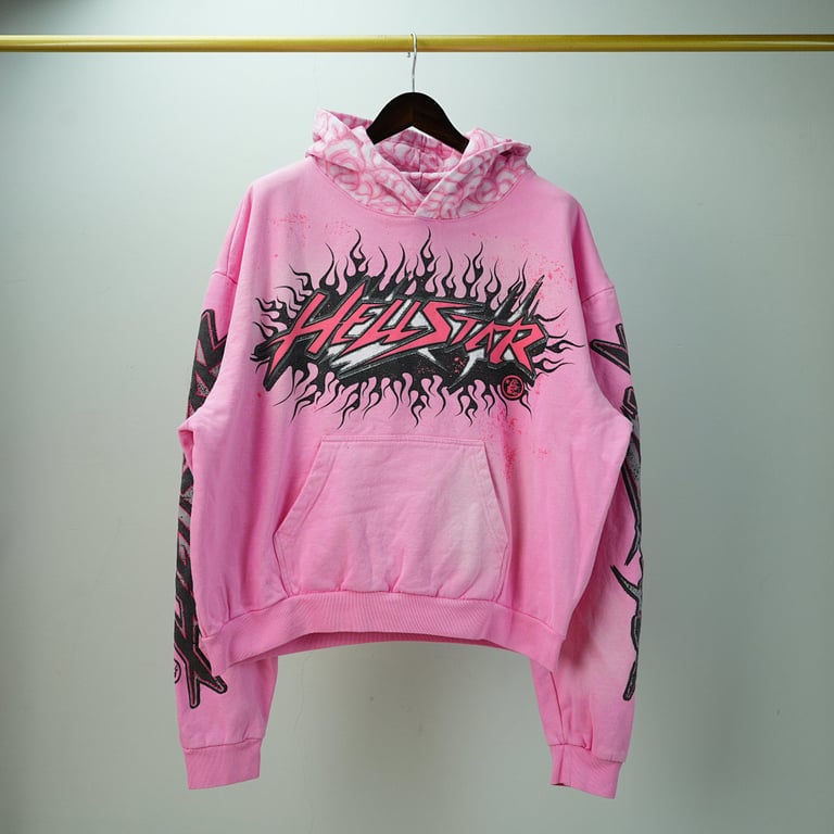 Hellstar Brainwashed With Brain Hoodie Pink - 7