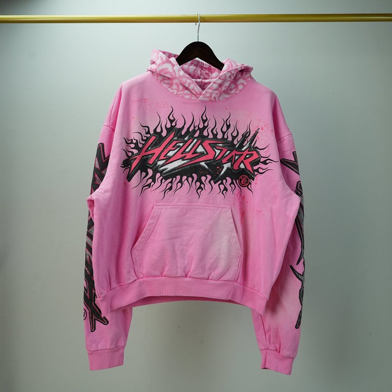 Hellstar Brainwashed With Brain Hoodie Pink - 8