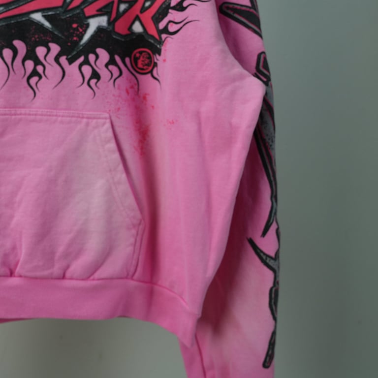 Hellstar Brainwashed With Brain Hoodie Pink - 9