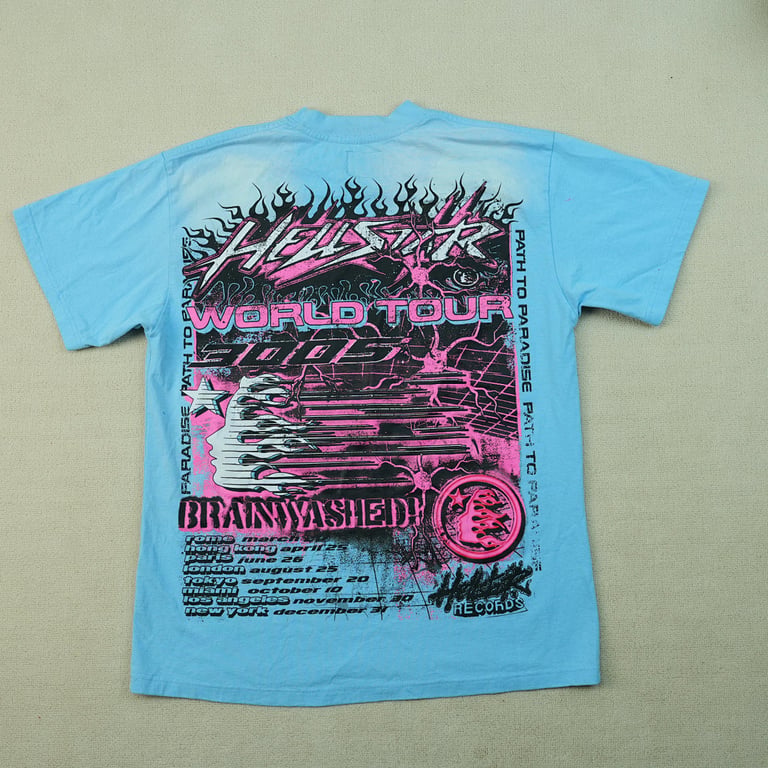 Hellstar Neuron Tour T-Shirt Light Blue - 13