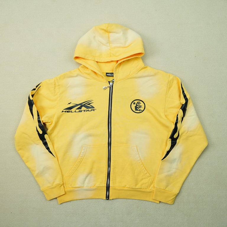 Hellstar Sports Zip-Up Sweatshirt Yellow - 23