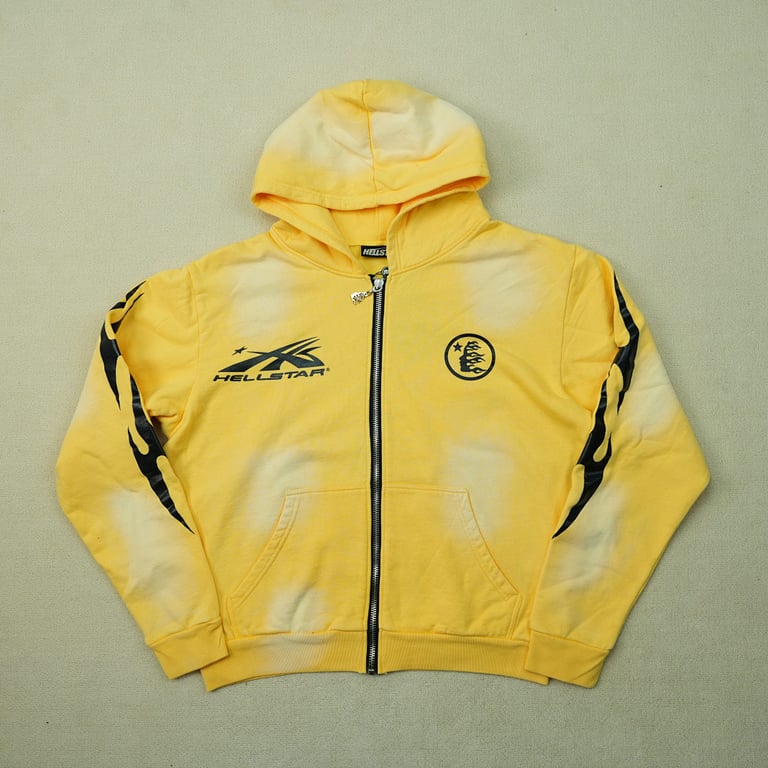 Hellstar Sports Zip-Up Sweatshirt Yellow - 25