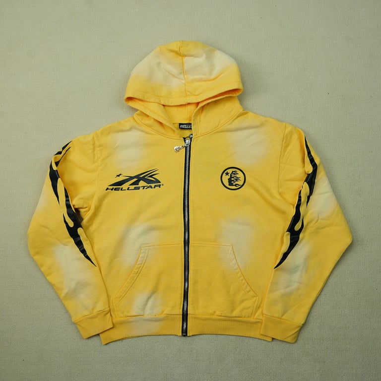 Hellstar Sports Zip-Up Sweatshirt Yellow - 26