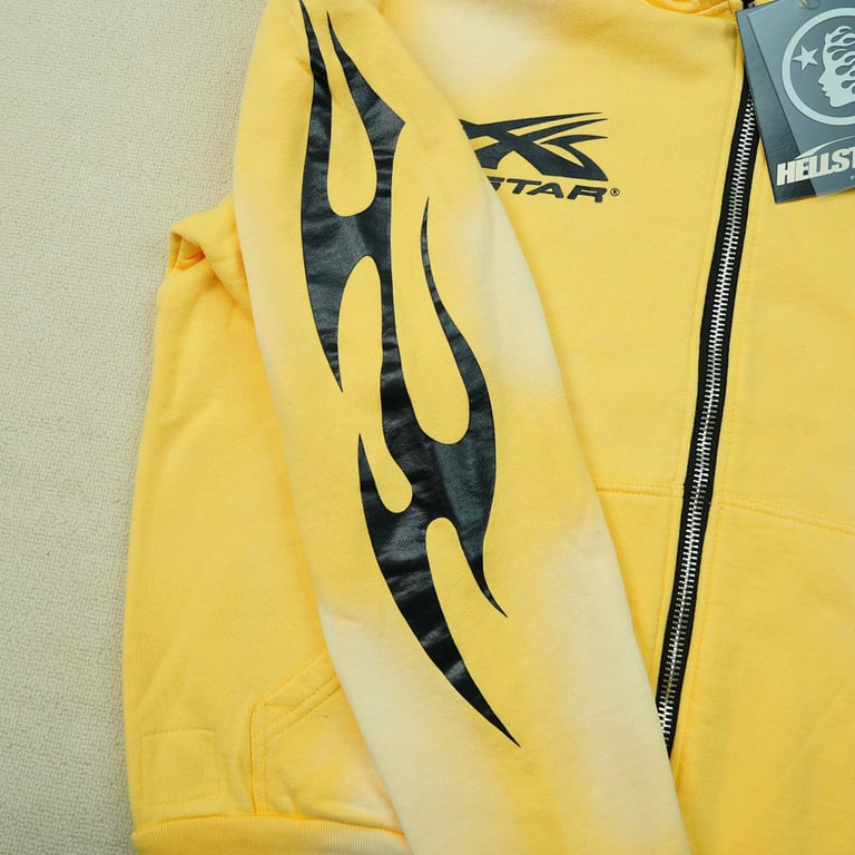Hellstar Sports Zip-Up Sweatshirt Yellow - 35