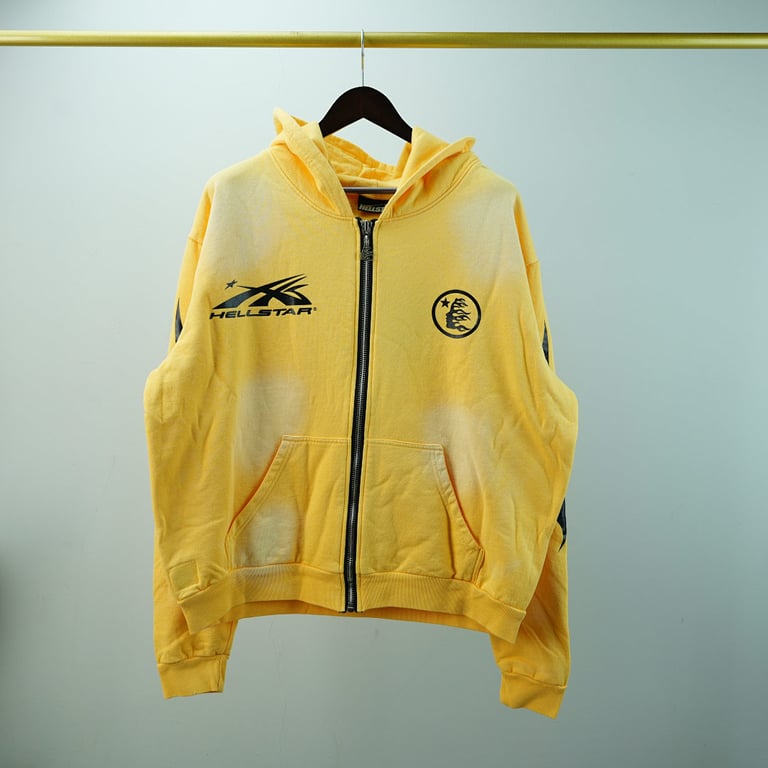 Hellstar Sports Zip-Up Sweatshirt Yellow - 4