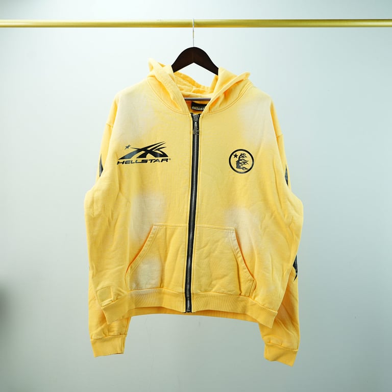 Hellstar Sports Zip-Up Sweatshirt Yellow - 5