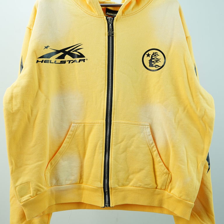 Hellstar Sports Zip-Up Sweatshirt Yellow - 6