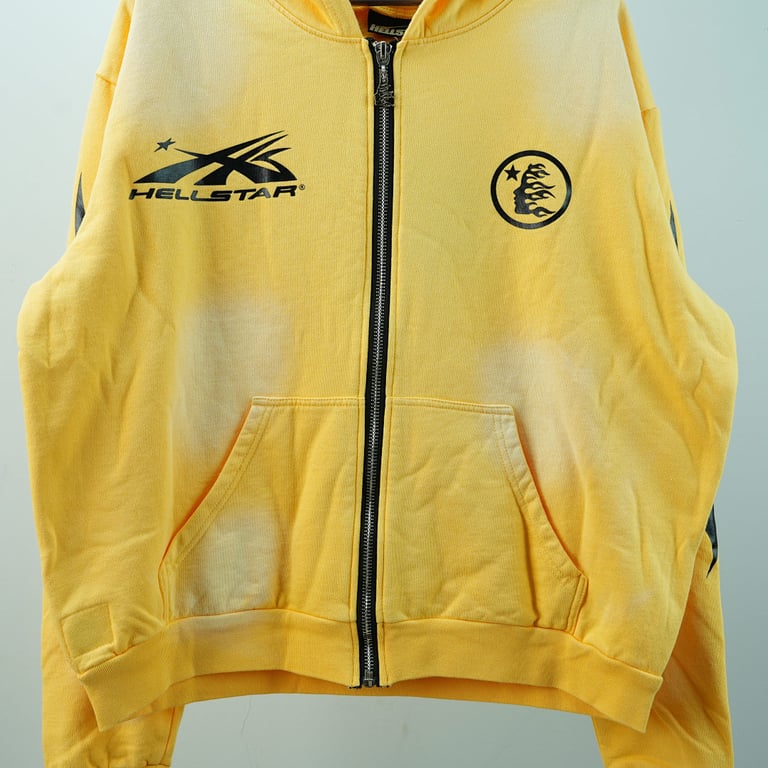 Hellstar Sports Zip-Up Sweatshirt Yellow - 7