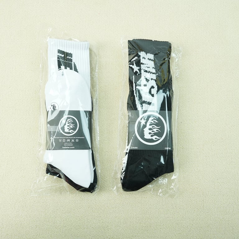 Hellstar Classic Socks (2 Pack) White/Black - 3