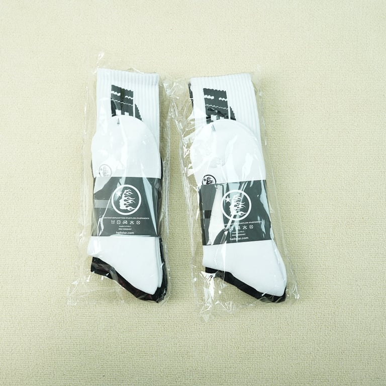 Hellstar Classic Socks (2 Pack) White/Black - 4