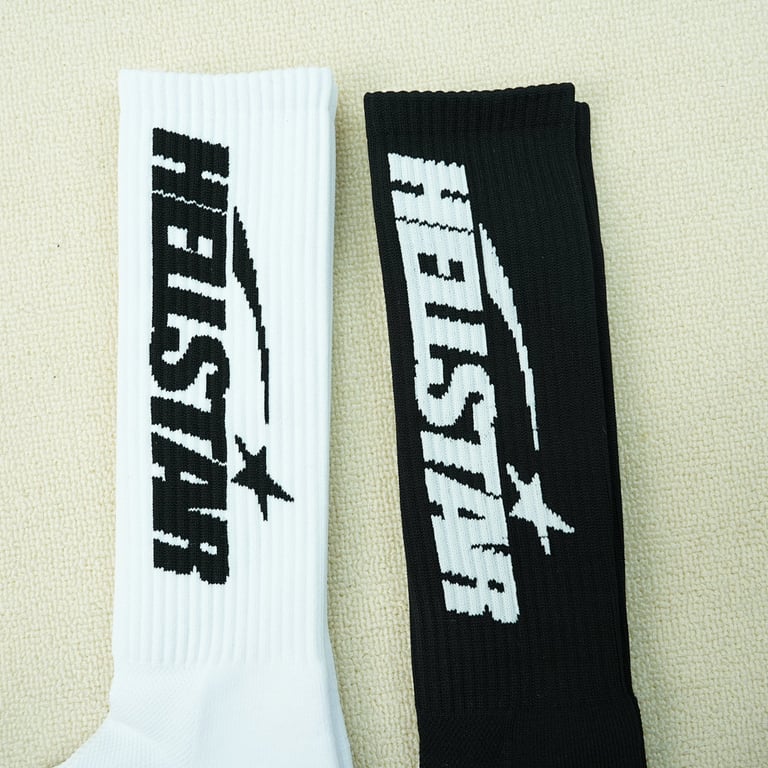 Hellstar Classic Socks (2 Pack) White/Black - 7