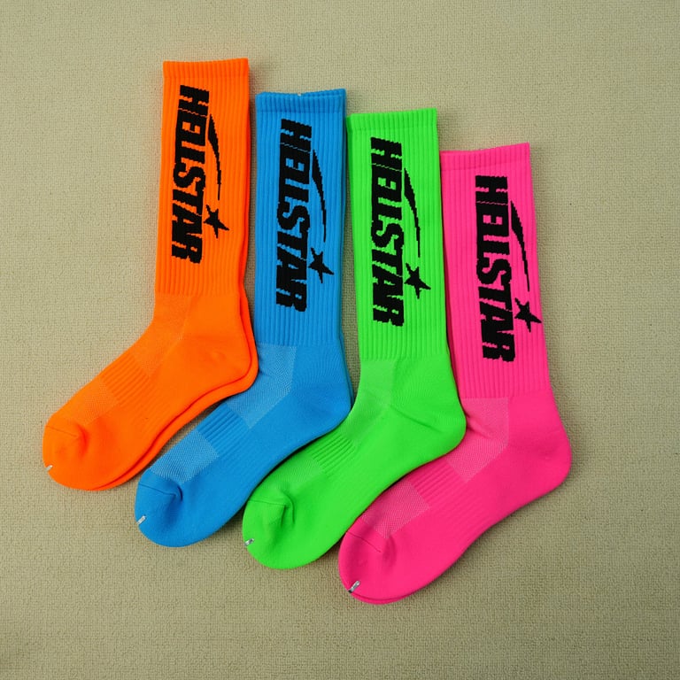 Hellstar Logo Socks (4 Pack) Neon - 10