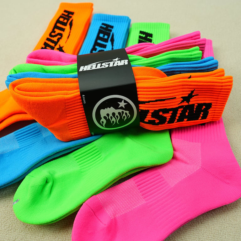 Hellstar Logo Socks (4 Pack) Neon - 15