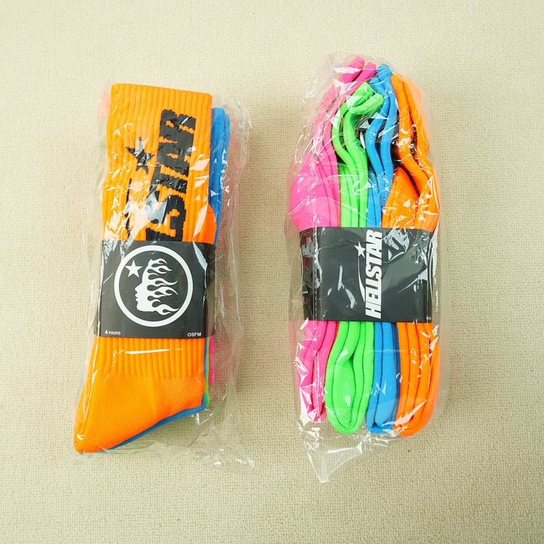 Hellstar Logo Socks (4 Pack) Neon - 3