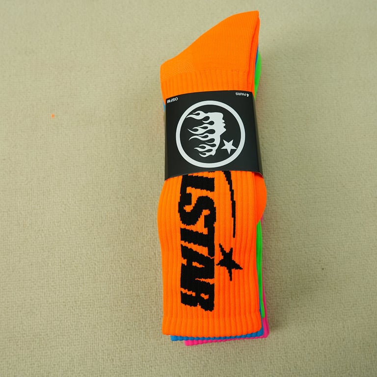 Hellstar Logo Socks (4 Pack) Neon - 6
