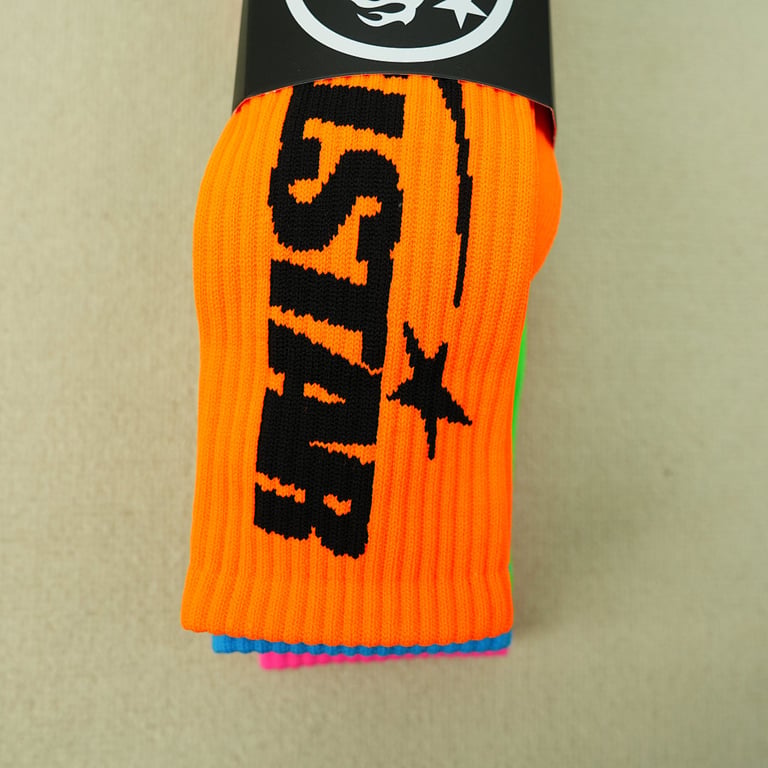 Hellstar Logo Socks (4 Pack) Neon - 7
