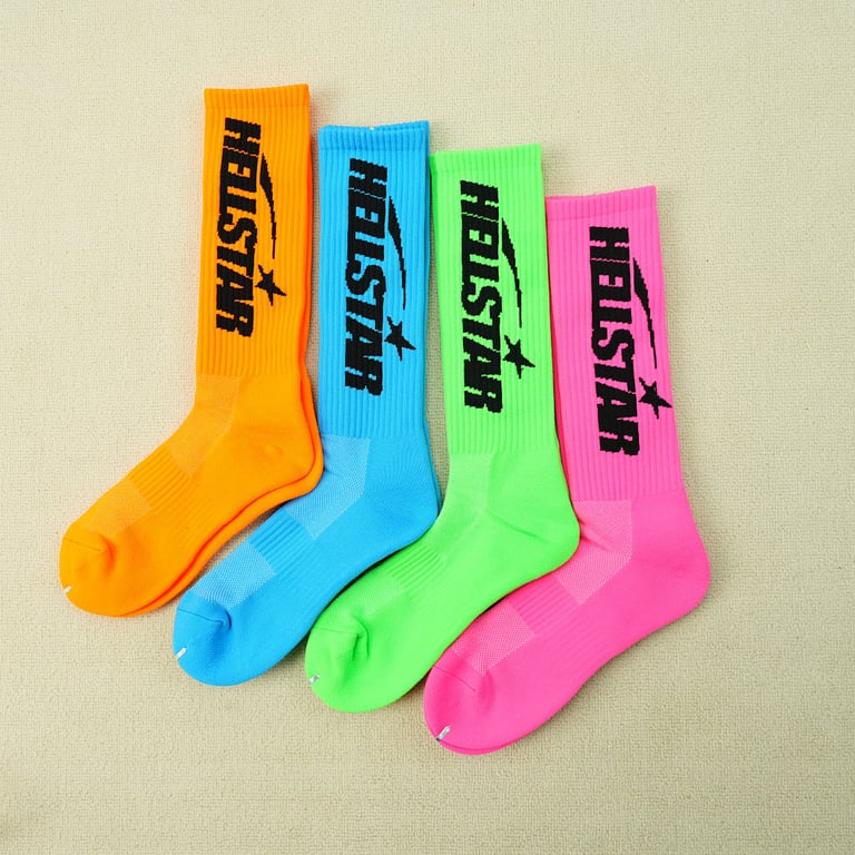 Hellstar Logo Socks (4 Pack) Neon - 8