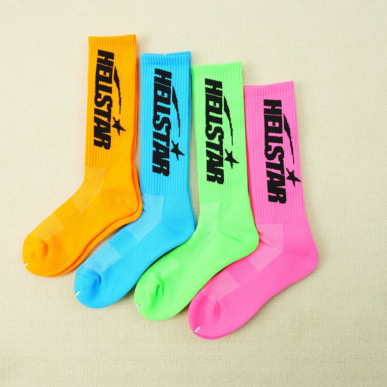 Hellstar Logo Socks (4 Pack) Neon - 9
