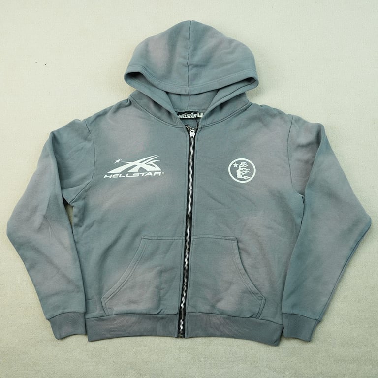 Hellstar Studios Zip Hoodie Gray - 4