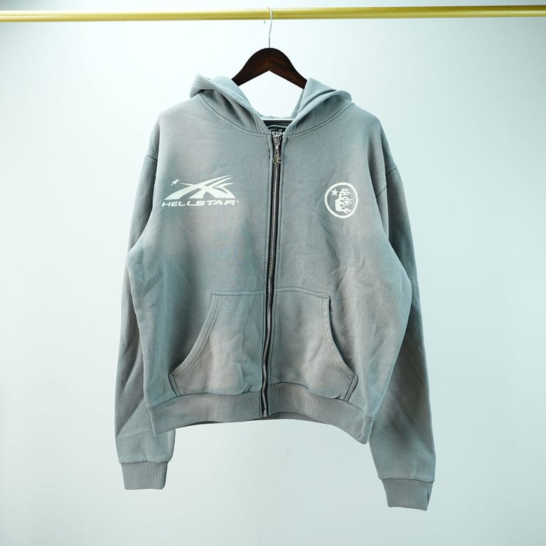 Hellstar Studios Zip Hoodie Gray - 5