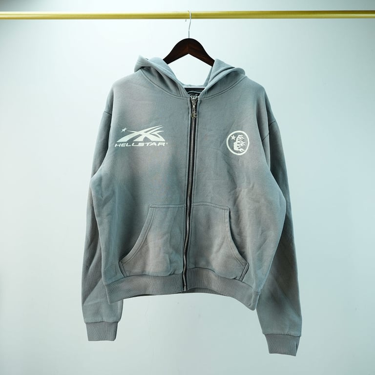 Hellstar Studios Zip Hoodie Gray - 6
