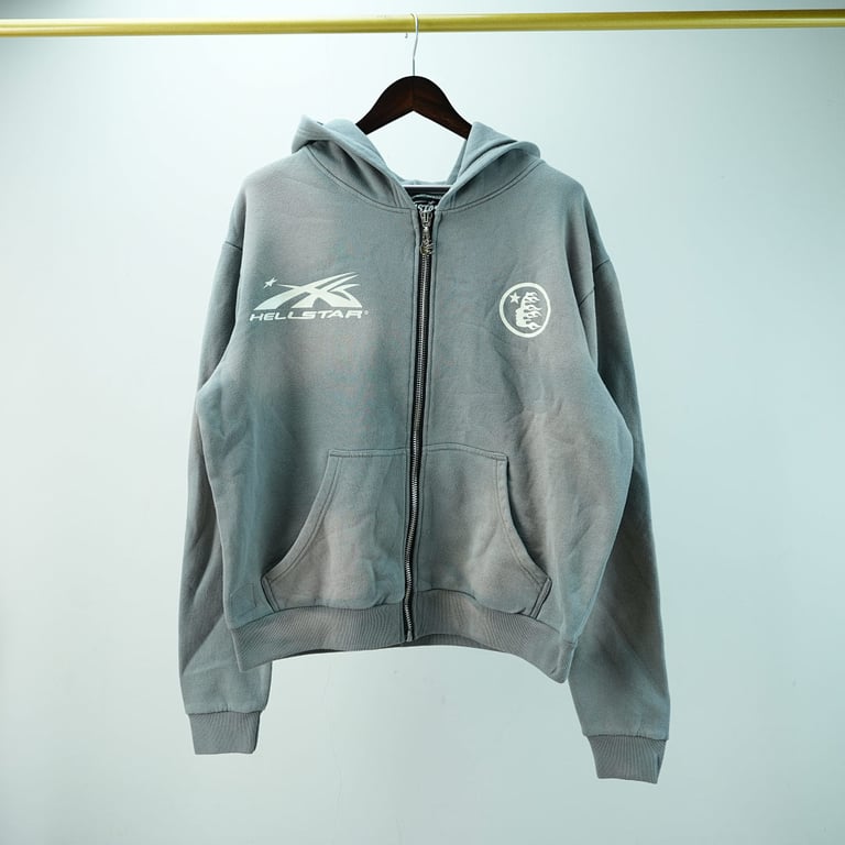 Hellstar Studios Zip Hoodie Gray - 7