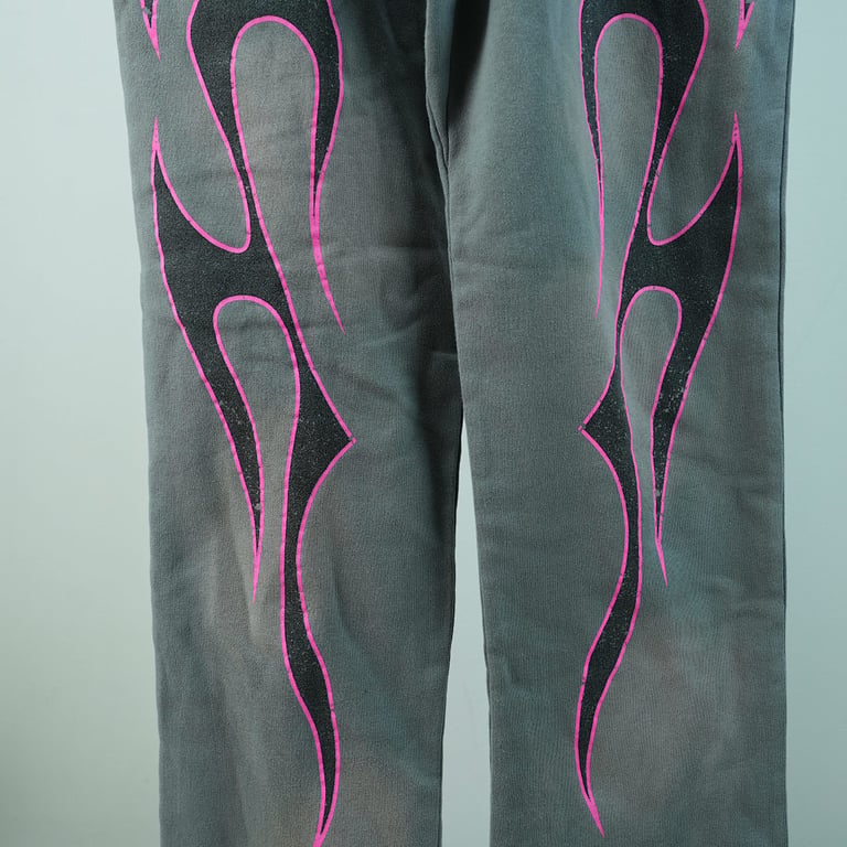 Hellstar Grey Future Flame Sweatpants - 15