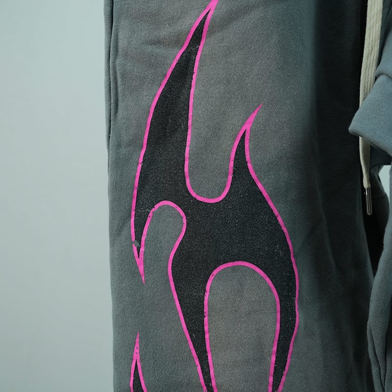Hellstar Grey Future Flame Sweatpants - 16