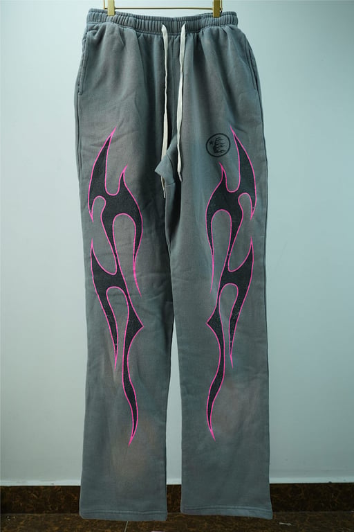 Hellstar Grey Future Flame Sweatpants - 3