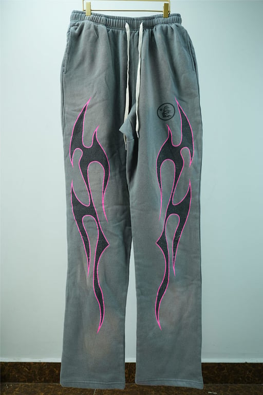 Hellstar Grey Future Flame Sweatpants - 4