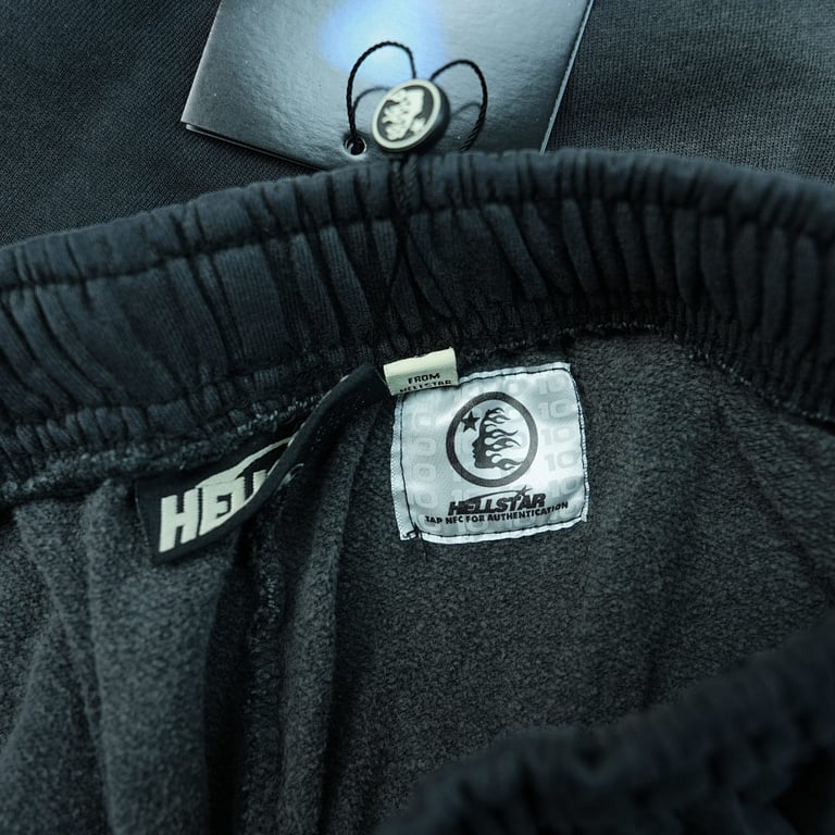 Hellstar No Guts No Glory Flare Bottom Sweatpants Midnight Dye Black - 10