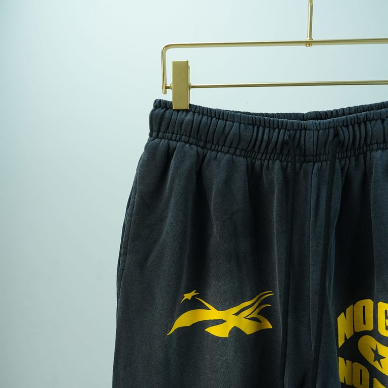 Hellstar No Guts No Glory Flare Bottom Sweatpants Midnight Dye Black - 14