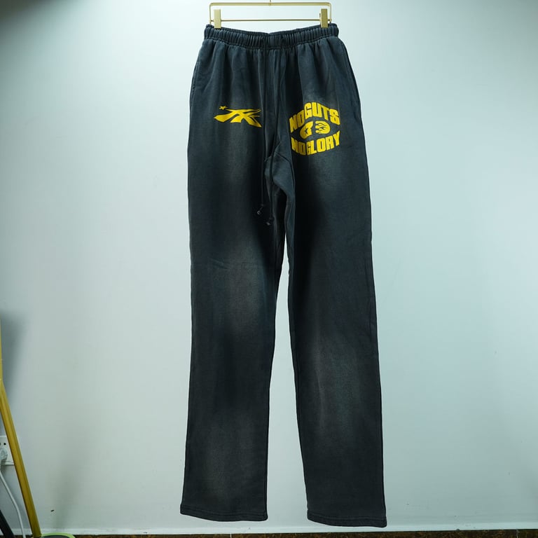 Hellstar No Guts No Glory Flare Bottom Sweatpants Midnight Dye Black - 5