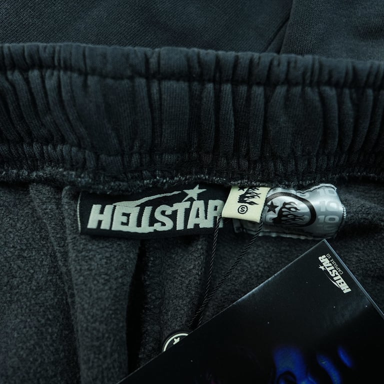 Hellstar No Guts No Glory Flare Bottom Sweatpants Midnight Dye Black - 9