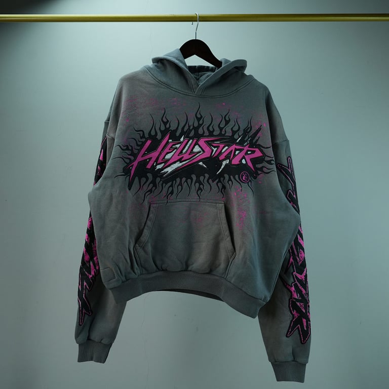Hellstar Future Flame Hoodie Grey - 9