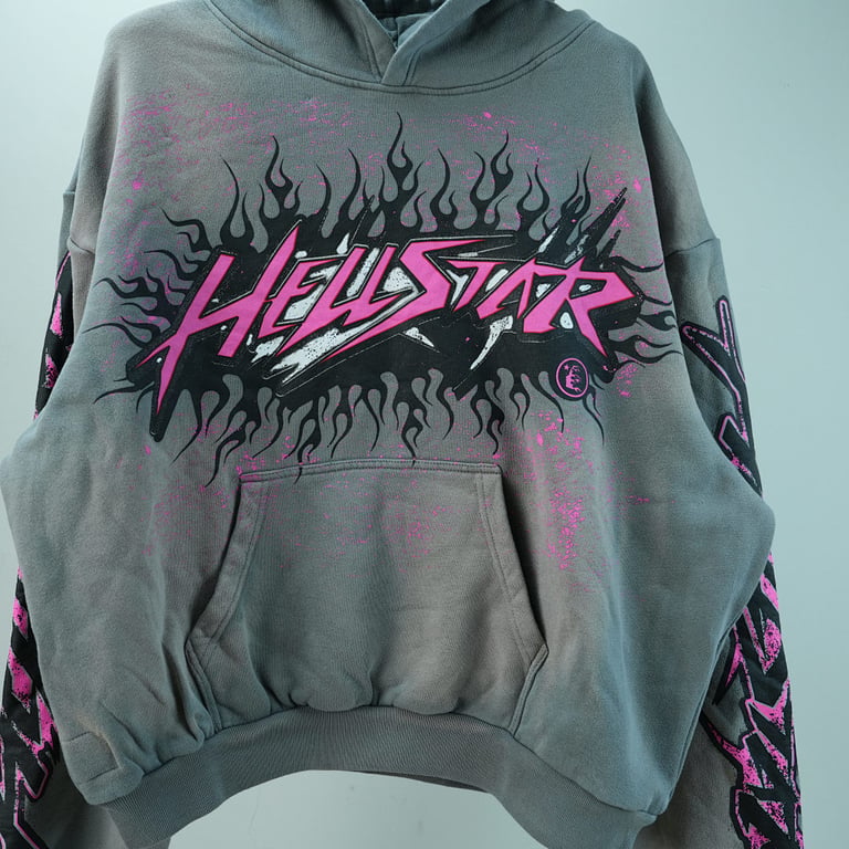 Hellstar Future Flame Hoodie Grey - 10