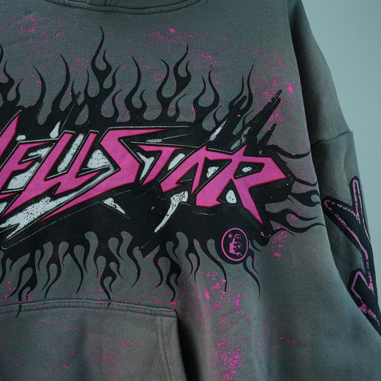 Hellstar Future Flame Hoodie Grey - 13