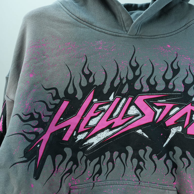 Hellstar Future Flame Hoodie Grey - 16