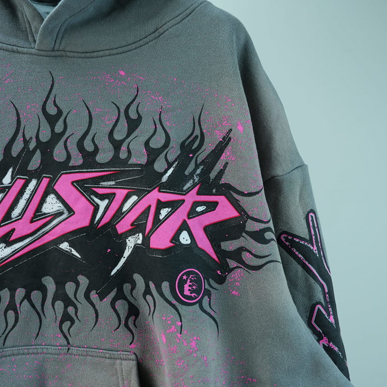 Hellstar Future Flame Hoodie Grey - 17