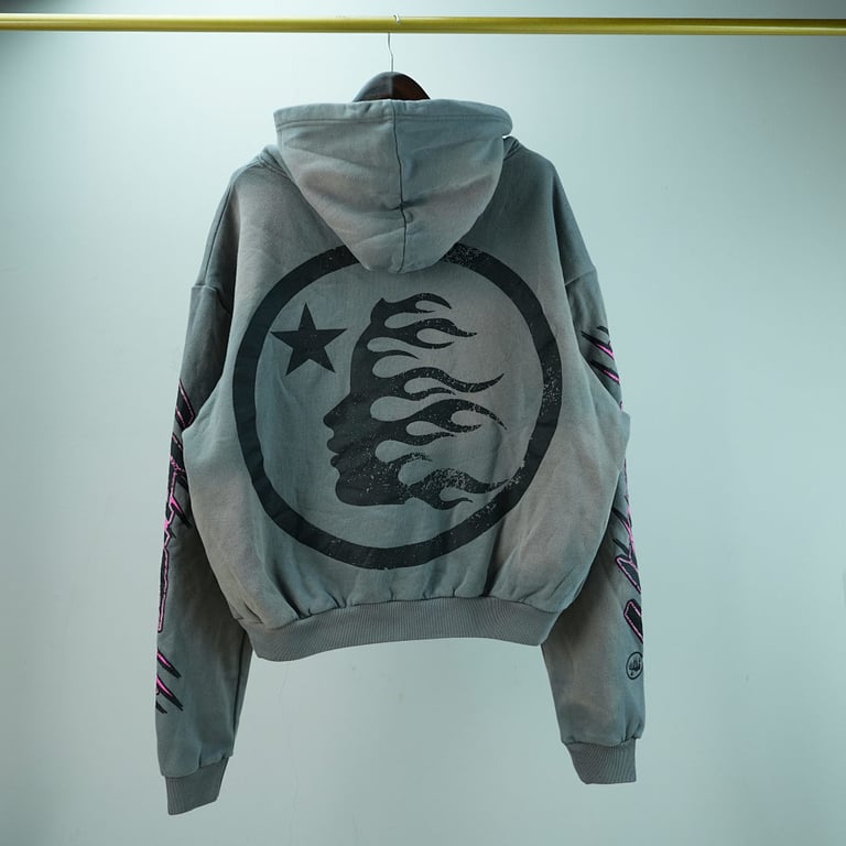 Hellstar Future Flame Hoodie Grey - 23