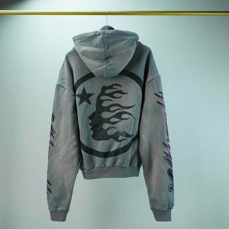 Hellstar Future Flame Hoodie Grey - 24