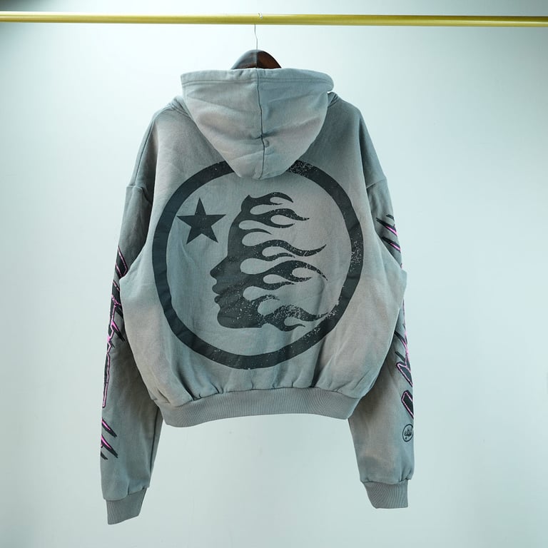 Hellstar Future Flame Hoodie Grey - 26