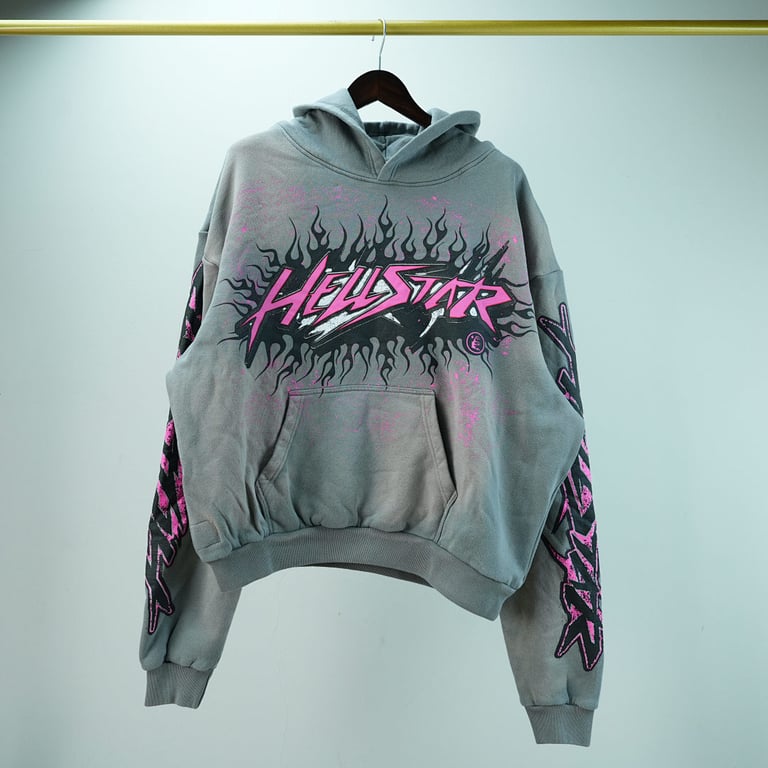 Hellstar Future Flame Hoodie Grey - 4